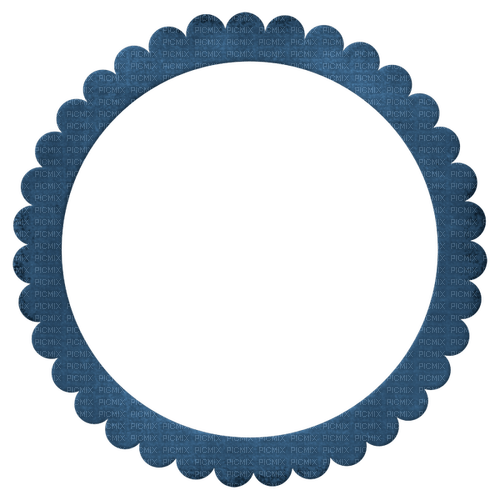 kikkapink blue frame circle blue - ücretsiz png