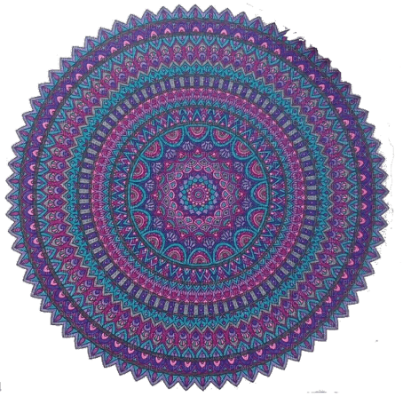 Mandala blue, purple png - gratis png