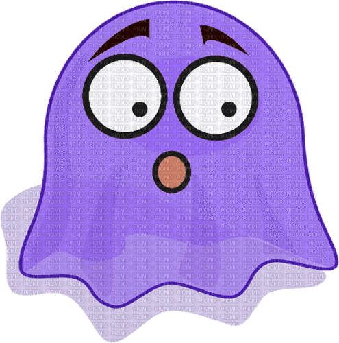 Purple Ghost Halloween - Besplatni animirani GIF