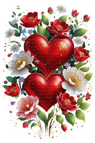 Heart Red Flower - Bogusia - gratis png