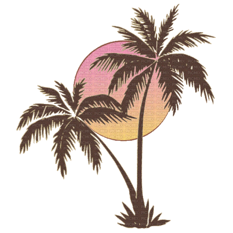 Palm Tree Beach - Бесплатный анимированный гифка