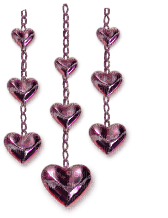 deco-purple-hearts - PNG gratuit
