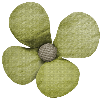 Flower Blume Burlap Button Knopf green - zdarma png