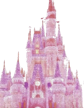 VanessaVallo _crea-  pink fairy castle animated - Animovaný GIF zadarmo