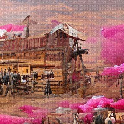 Wild West Background with Pink - nemokama png