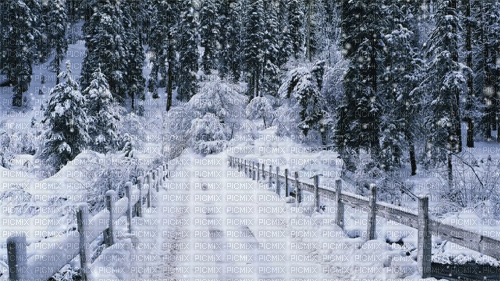 maj gif paysage neige - GIF animasi gratis