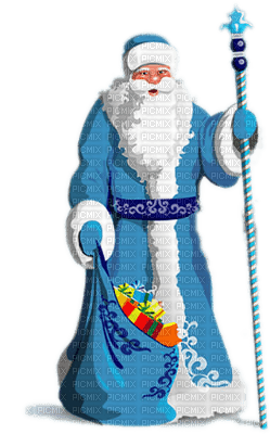 Blue Santa Klauss - besplatni png