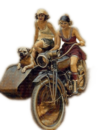Rena Motorrad Women Vintage Sommer - PNG gratuit
