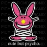 cute but psycho happy bunny - 免费动画 GIF