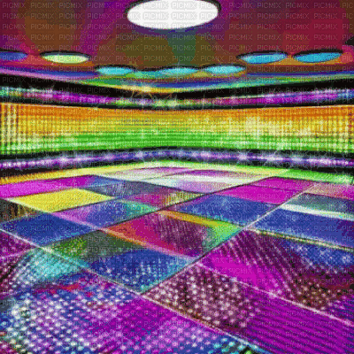 Rainbow Dancefloor - Darmowy animowany GIF