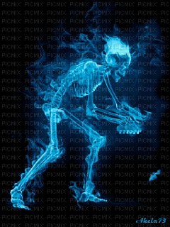 Blue Skeleton - Ilmainen animoitu GIF
