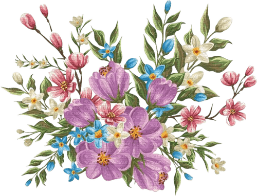 watercolor flowers - png grátis