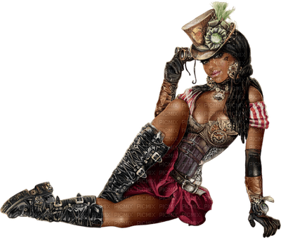 Kaz_Creations Steampunk Woman Femme - Free PNG