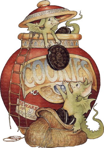 dolceluna dragon vintage fantasy - Gratis geanimeerde GIF