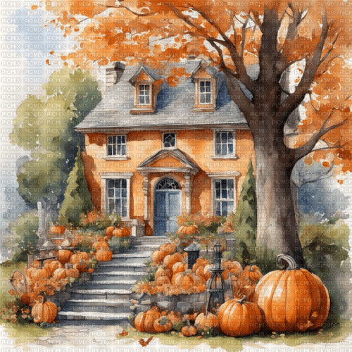 Background - Autumn - Watercolor - kostenlos png