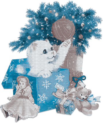 soave animals cat christmas winter deco gift box - png grátis