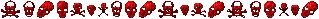 red skull divider - Безплатен анимиран GIF