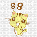 chat jaune 88 - Free animated GIF