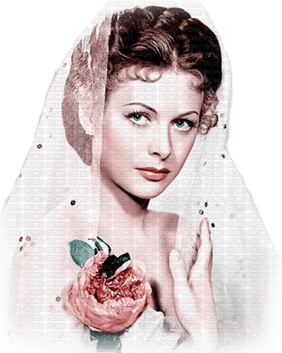 soave woman vintage face hedy lamarr pink teal - kostenlos png