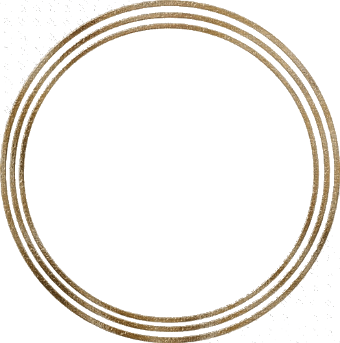 Frame Cadre Gold Circle - PNG gratuit