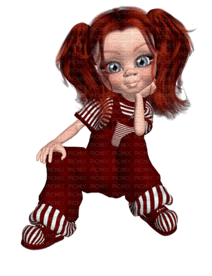 Kaz_Creations Dolls Cookie Redhead - nemokama png