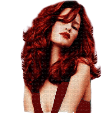 woman with red hair - zadarmo png