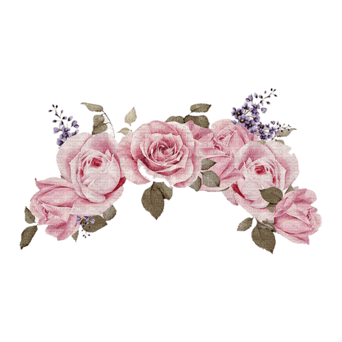 Roses Fleurs.Couronne.Crown.Victoriabea - PNG gratuit