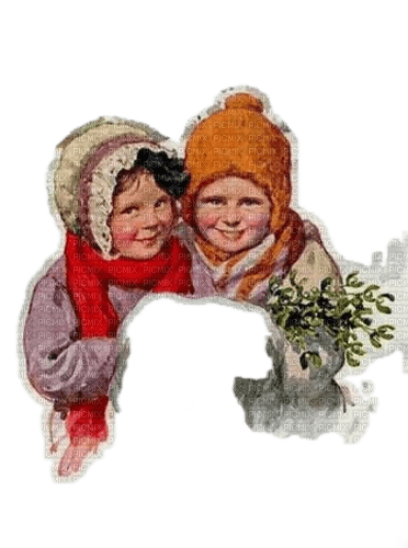 loly33 enfant vintage hiver - PNG gratuit