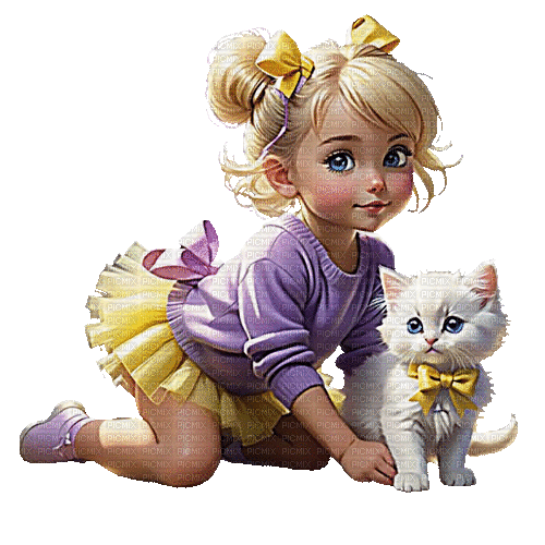 baby child kind cat milla1959 - Δωρεάν κινούμενο GIF