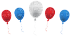 Kaz_Creations USA American Independence Day Balloons - ingyenes png