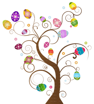 Kaz_Creations Deco Easter Egg Tree - Free PNG