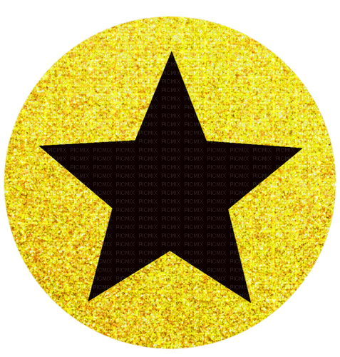 Star Glitter Yellow - by StormGalaxy05 - png ฟรี