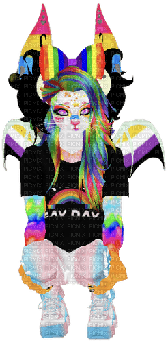 HAVE A GAY DAY pride bat catboy - 免费PNG