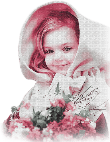 soave children girl flowers autumn winter spring - фрее пнг
