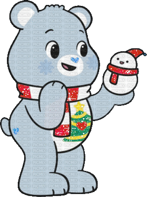 Christmas Wishes Bear - GIF animate gratis