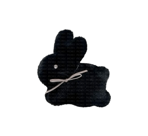 black plush rabbit - gratis png