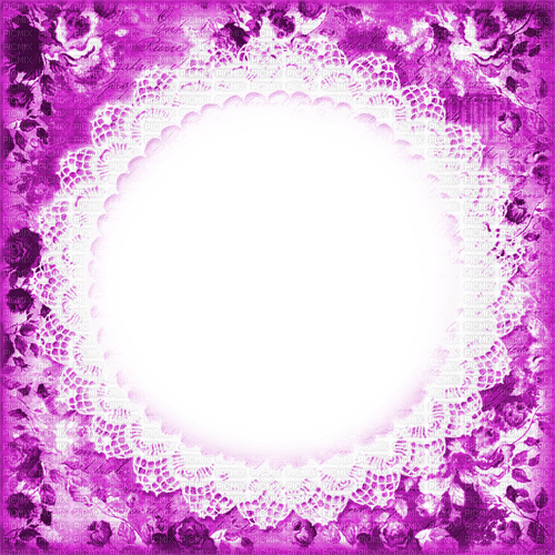 Purple Roses Frame - By KittyKatLuv65 - png ฟรี