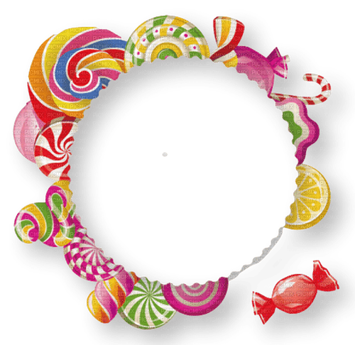 Candy.Sweets.Cadre.Frame.Round.Victoriabea - besplatni png
