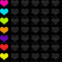 rainbow heart background - Δωρεάν κινούμενο GIF