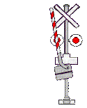 railroad crossing - GIF animado grátis