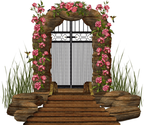 dolceluna deco spring flowers arch frame - ingyenes png
