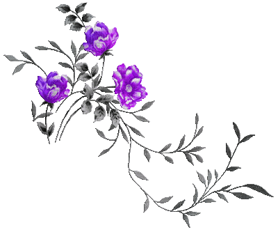 soave deco animated branch flowers black white - Δωρεάν κινούμενο GIF