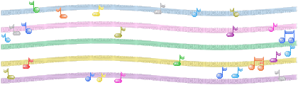 musical notes banner - 無料のアニメーション GIF