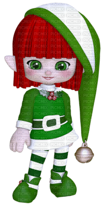 Kaz_Creations Dolls Cookie Elfs Green Christmas - zadarmo png