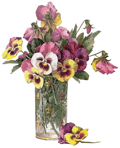 kikkapink vintage deco flowers vase - gratis png