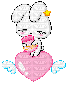 cute angel bunny - Бесплатни анимирани ГИФ