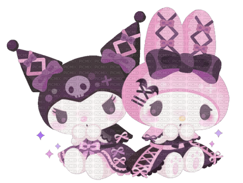 girly kei my melody and kuromi - PNG gratuit