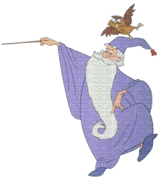 Disney - Mago Merlino - Wizard Merlin - Nemokamas animacinis gif