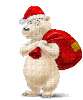 polar bear x-mas gif - GIF animé gratuit