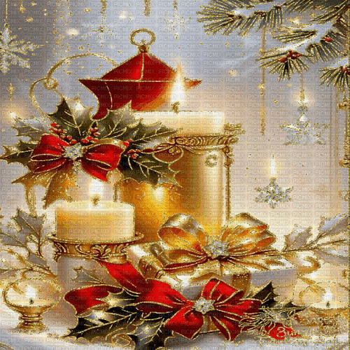 Christmas background glitter gold winter snow - Free animated GIF